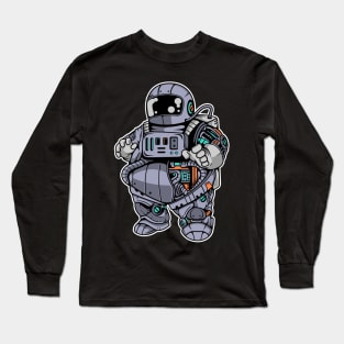 Fat Astronaut Robot Long Sleeve T-Shirt